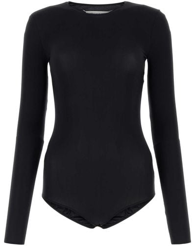 Maison Margiela Stretch Nylon Bodysuit - Black