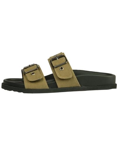 MSGM Double Buckle Sandals - Green