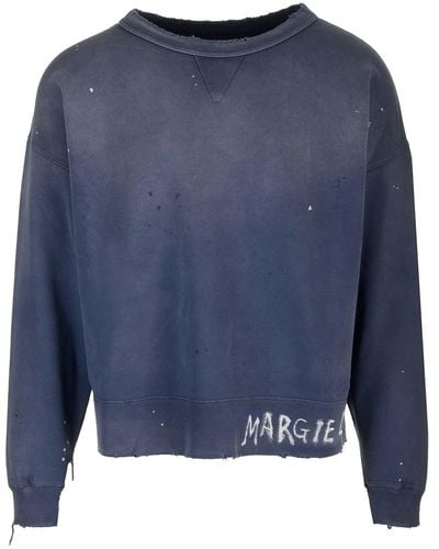 Maison Margiela Organic Cotton Sweatshirt - Blue