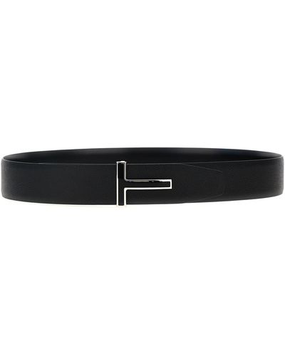 Tom Ford Logo Reversible Belt - Black