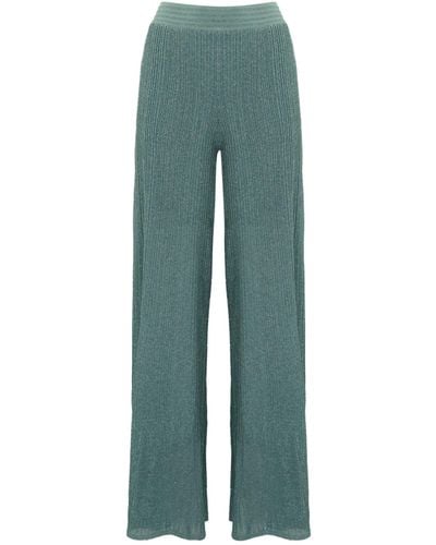 D.exterior Ribbed Trousers - Green