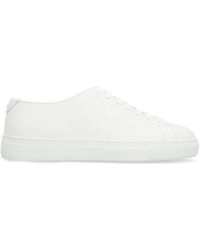 Doucal's Leather Low-Top Sneakers - White