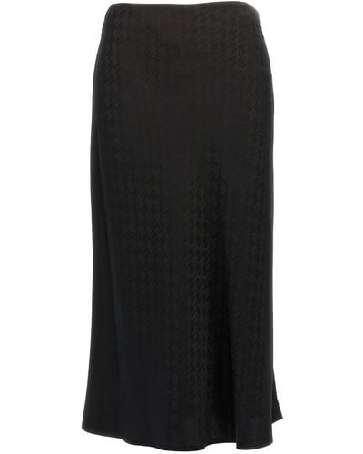 Elisabetta Franchi All Over Logo Skirt - Black