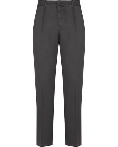 Dondup Ralp Cotton Chino Trousers - Grey
