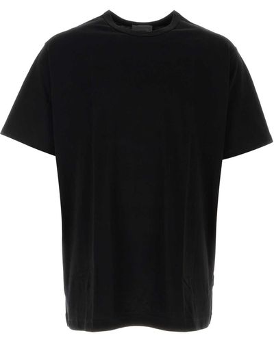 Yohji Yamamoto Cotton Oversize T-Shirt - Black