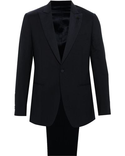 Lardini Single-Breasted Wool Suit - Blue