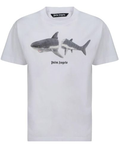 Palm Angels Shark T-Shirt - Grey