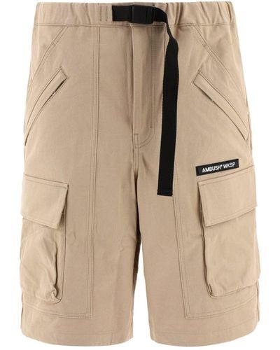 Ambush Cotton Bermuda Shorts - Natural