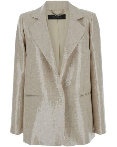 FEDERICA TOSI Blazer With Sequins - Grey