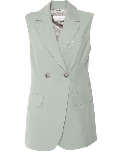 Peserico Mint Double-Breasted Waistcoat - Green