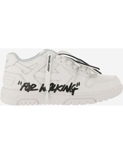 Off-White c/o Virgil Abloh Out Of Office Sneakers With Print - Gray