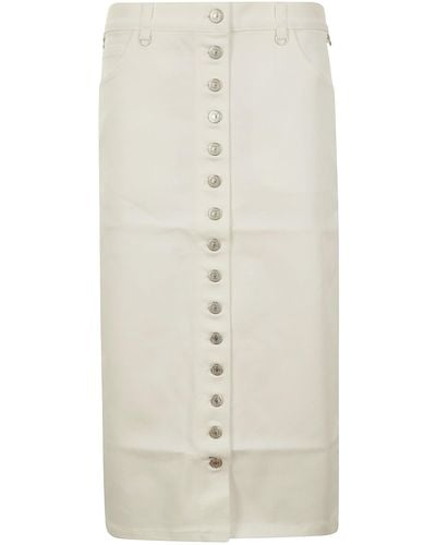 Courreges Multiflex Denim Skirt - White