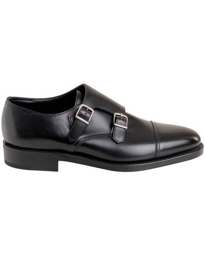 John Lobb William Double Buckle Loafers - Black