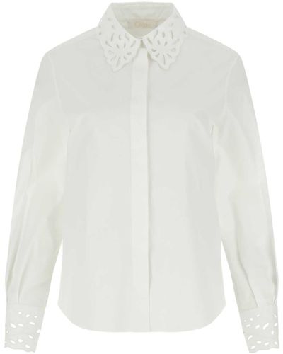 Chloé White Cotton Shirt