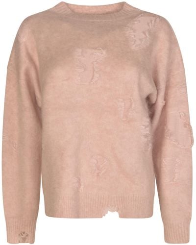R13 Distressed Detail Sweater - Pink