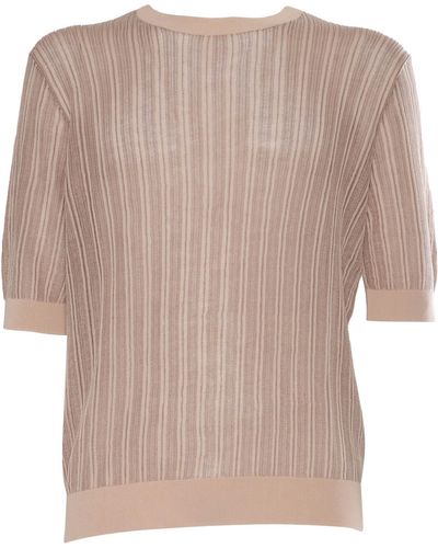 Ballantyne Old Ribbed Sweater - Natural
