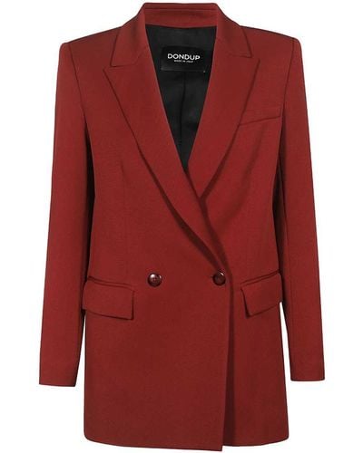 Dondup Double Breasted Blazer - Red