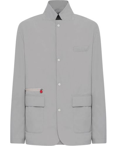 Kiton Jacket Polyester - Gray
