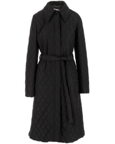 Stella McCartney Matelassé Long Coat - Black