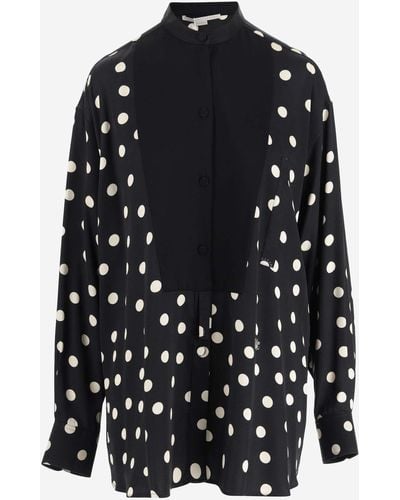 Stella McCartney Viscose Shirt With Polka Dot Pattern - Black