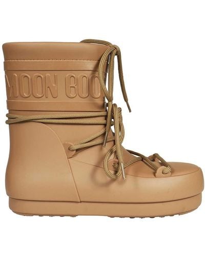 Moon Boot Rubber Rain Boots - Brown