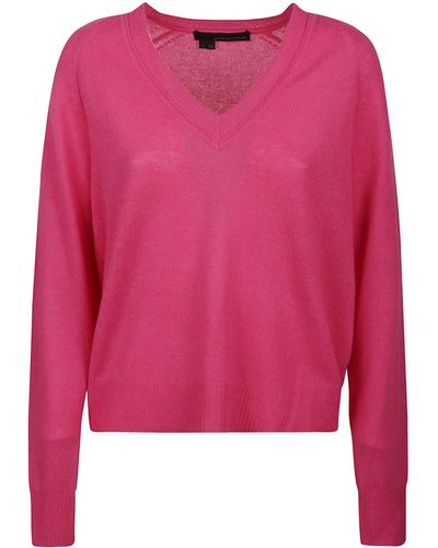 360cashmere Zaya V-Neck Sweater - Pink
