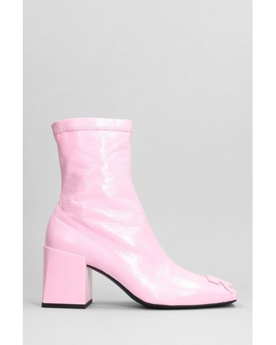 Courreges High Heels Ankle Boots - Pink