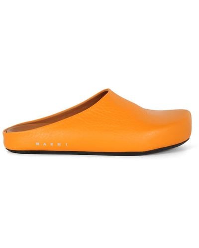 Marni Fussbett Sabot Shoes - Orange