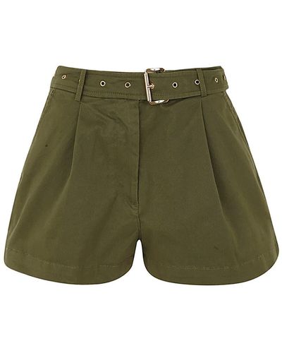 Michael Kors Belted Chino Shorts - Green
