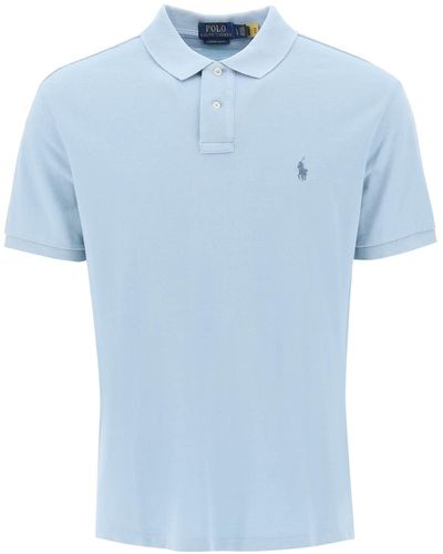 Polo Ralph Lauren Pique Cotton Polo Shirt - Blue