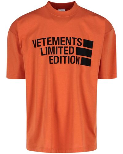 Vetements 'limited Edition' T-shirt - Orange