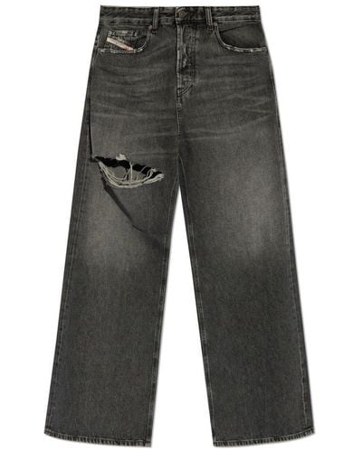 DIESEL 1996 D-Sire Distressed Flared Jeans - Grey
