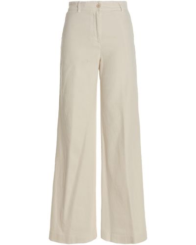 Nude Wide Leg Jeans - White