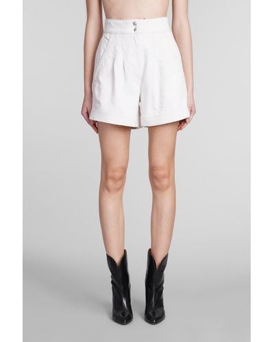 IRO Canva Shorts In Beige Cotton - White