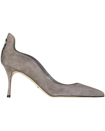 Sergio Rossi Suede Court Shoes - Grey