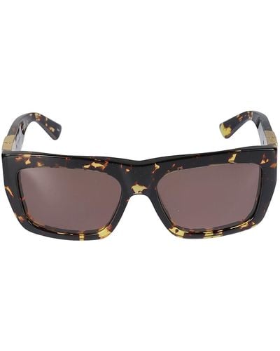 Bottega Veneta Bold Rectangular Sunglasses - Brown