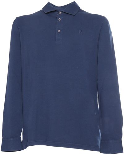 Ballantyne Long-Sleeved Polo - Blue