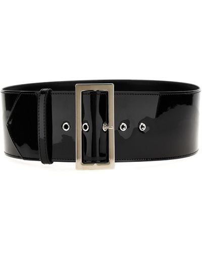 Philosophy Di Lorenzo Serafini Patent Leather Belt - Black