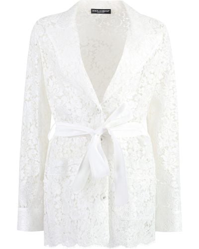 Dolce & Gabbana Lace Jacket - White