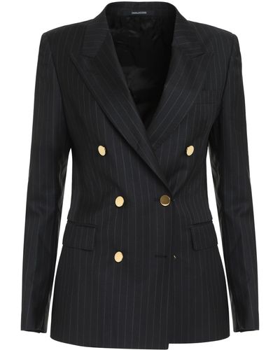 Tagliatore 0205 T-Parigi Two-Piece Suit - Black