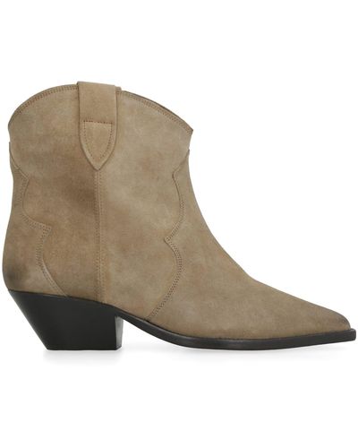 Isabel Marant Dewina Suede Bootie - Brown