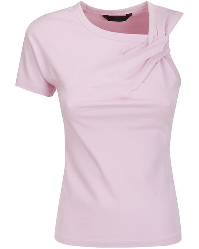 Juun.J Unbalanced Short Sleeve T-Shirt - Pink