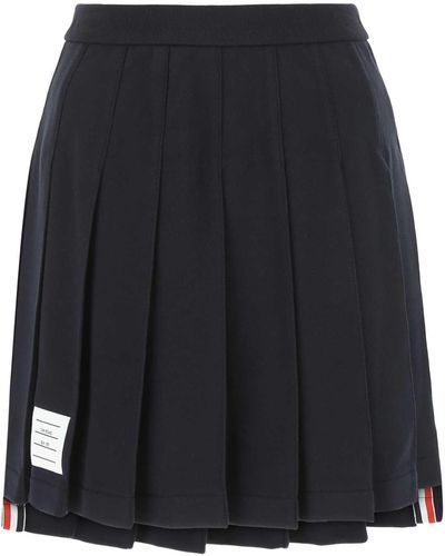 Thom Browne Cotton Mini Skirt - Black