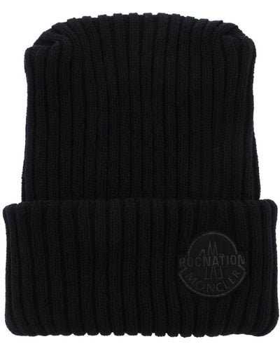 Moncler Tricot Beanie Hat - Black