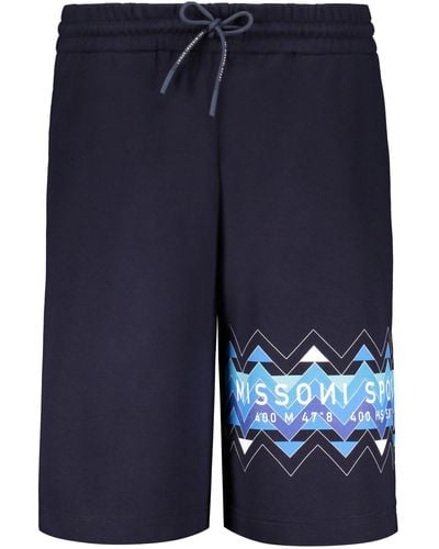 Missoni Cotton Bermuda Shorts - Blue