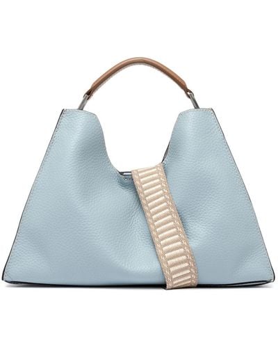 Gianni Chiarini Aurora Light Blue Leather Shoulder Bag