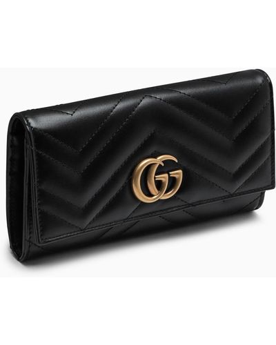 Gucci Marmont Gg Continental Wallet - Black
