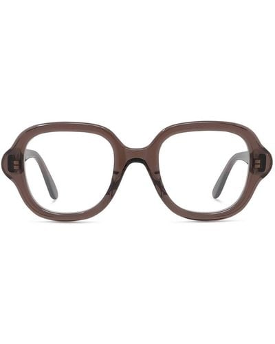 Loewe Lw50075I Linea Curvy 050 Scuro Glasses - Brown
