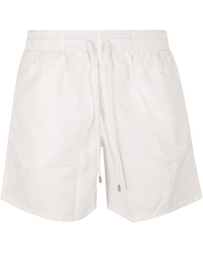 Vilebrequin Elastic Drawstring Waist Plain Shorts - White