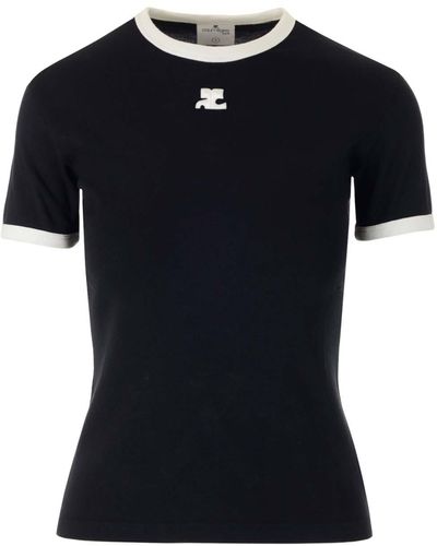 Courreges Bumpy T-shirt - Black